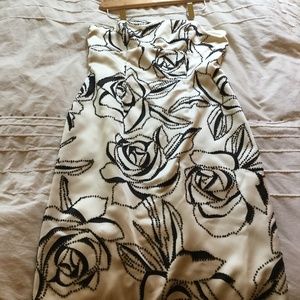 White and Black Rose Dress (WILLING TO MAKE OFFERS